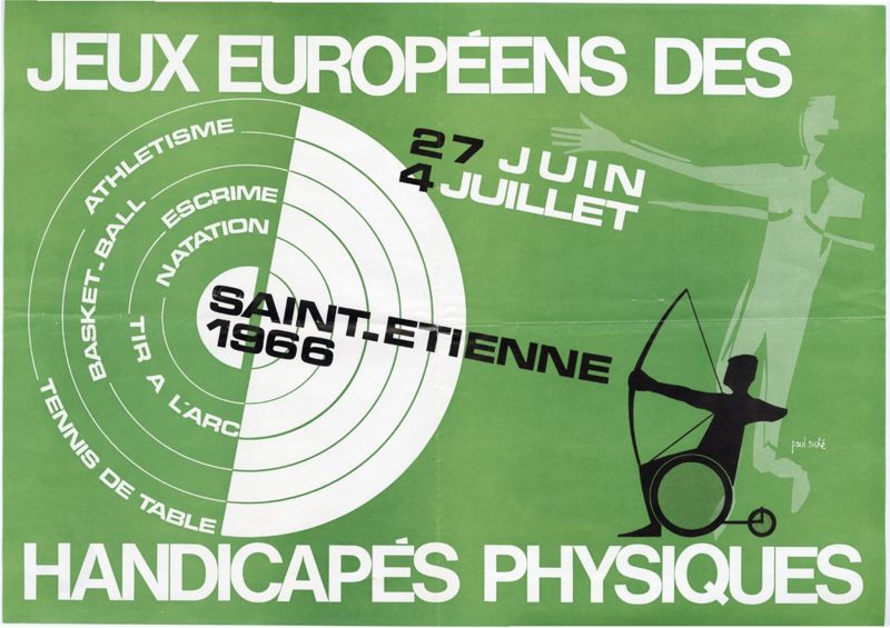 100 S 4 - affiche des jeux européens organisés à Saint-Etienne en 1966