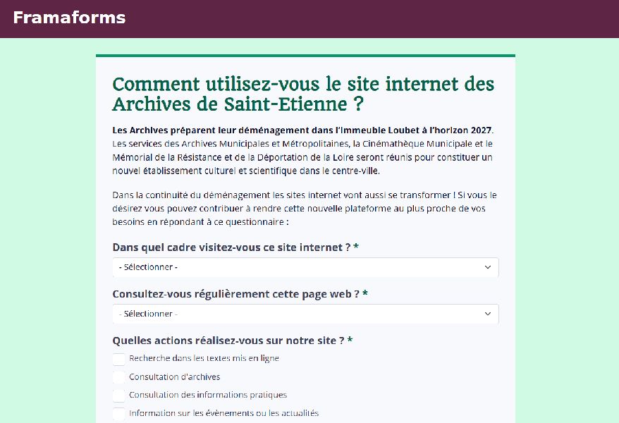 Aidez-nous à comprendre vos besoins pour le prochain site internet !