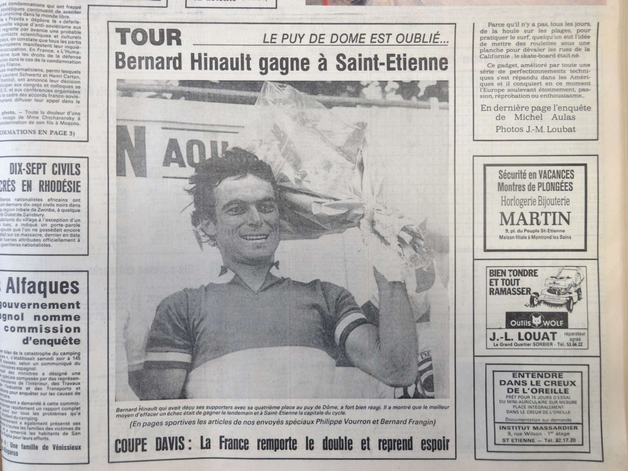 Sainté et le Tour, 1961-1978 : d'Anquetil à Hinault