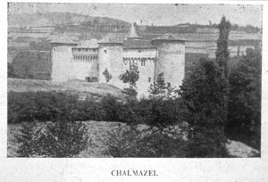 Le château de Chalmazel en 1907 (VD 14015).
