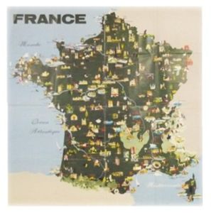 Carte de la France tourisitique dans les années 1960 (1 Fi AFFICHE 54).